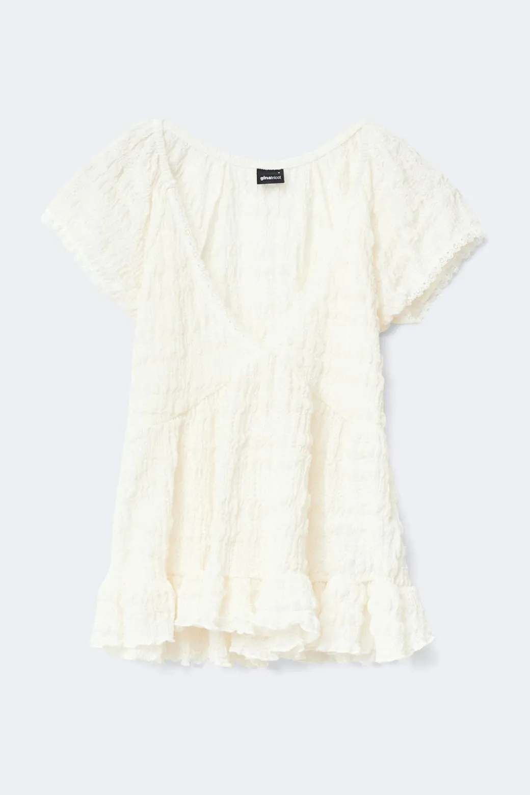 Babydoll lace detail top