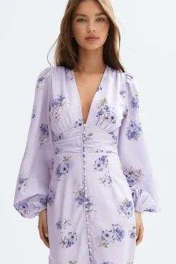 Balloon sleeve dress