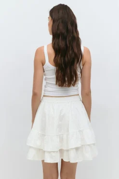 Broderie anglaise mini skirt