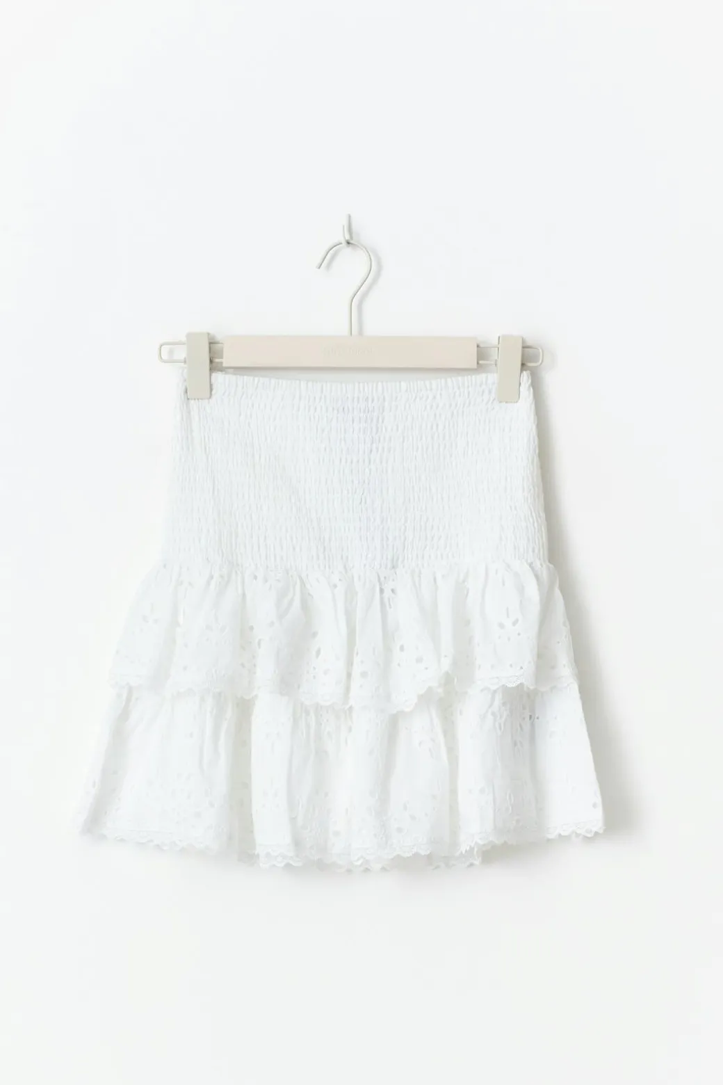Broderie anglaise mini skirt