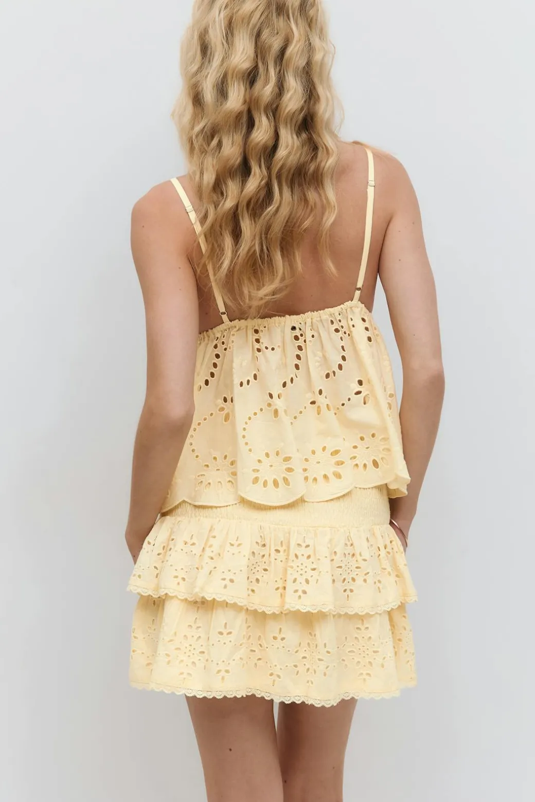Broderie anglaise mini skirt