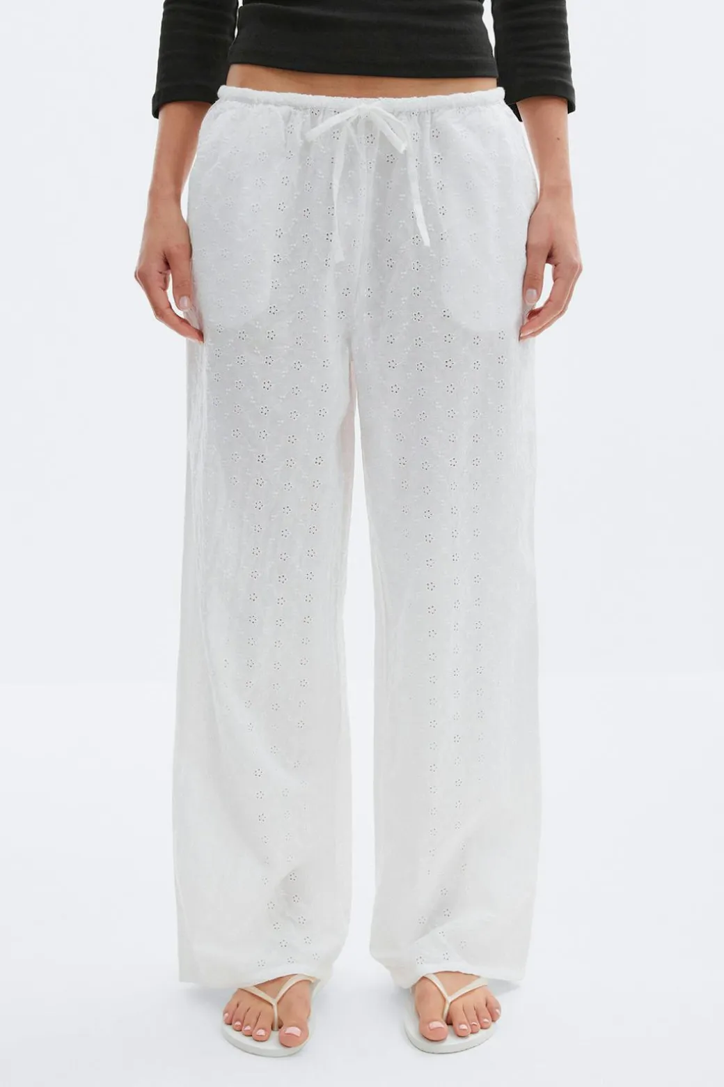 Broderie anglaise trousers