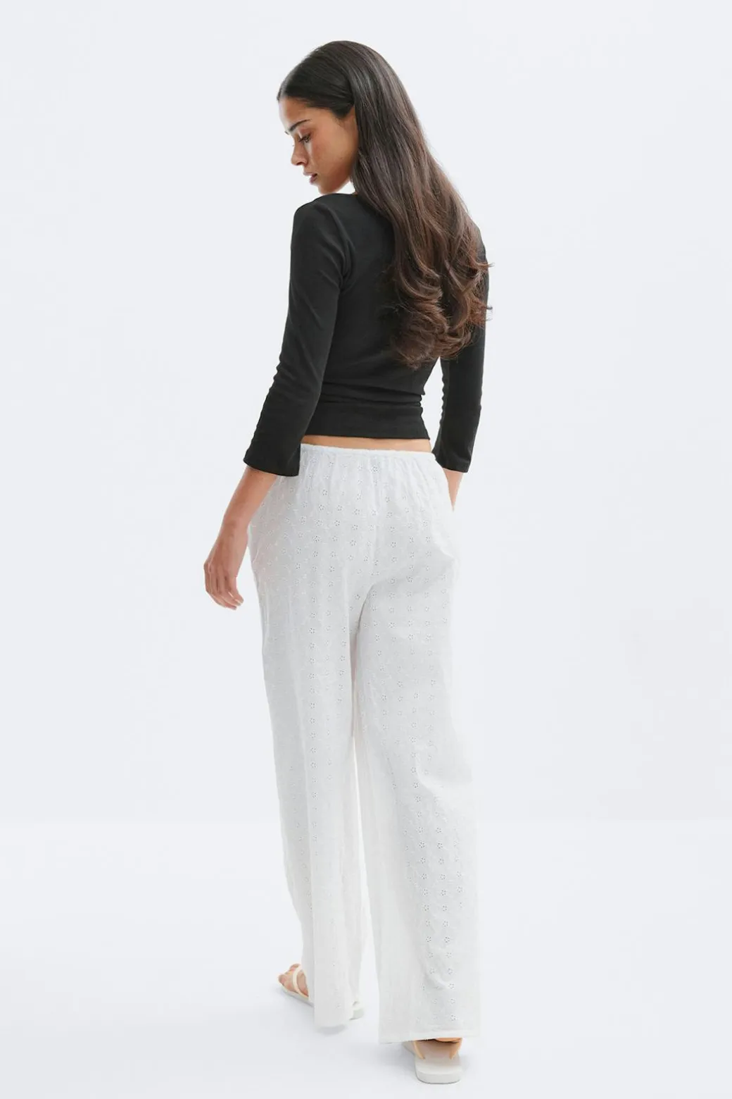 Broderie anglaise trousers