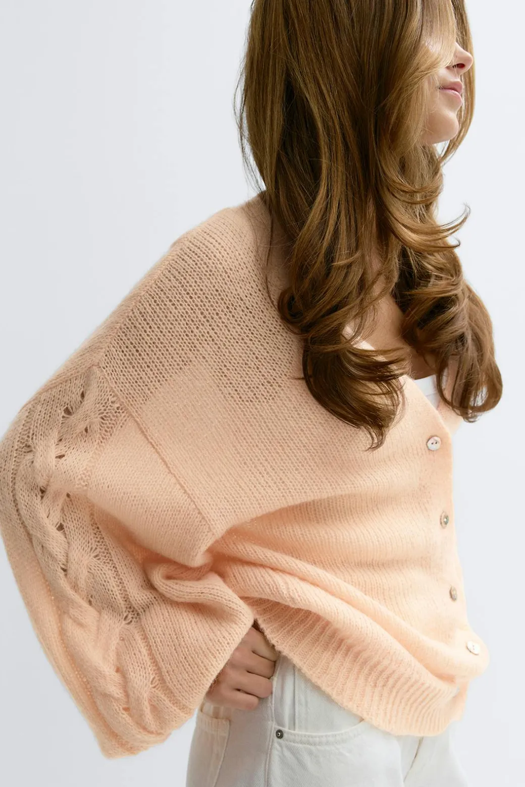 Chunky knitted cardigan