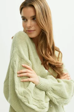 Chunky knitted cardigan