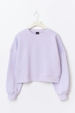 Crop crewneck sweater