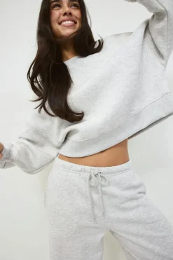 Crop crewneck sweater