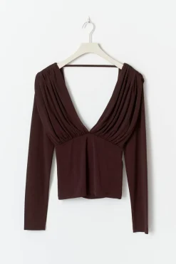 Draped back top