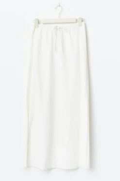 Drawstring maxi skirt