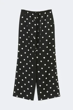 Drawstring satin trousers