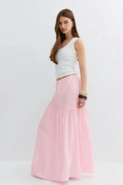 Dropped waist skirt