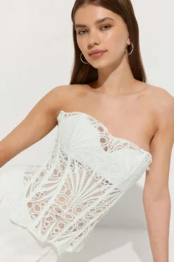 Embroidered corset top