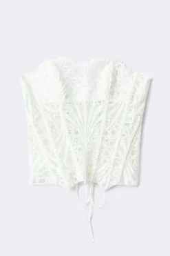 Embroidered corset top