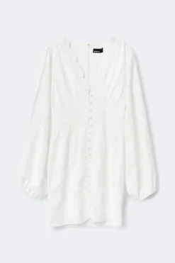 Embroidered mini dress