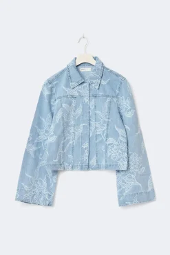 Embroidery denim shirt