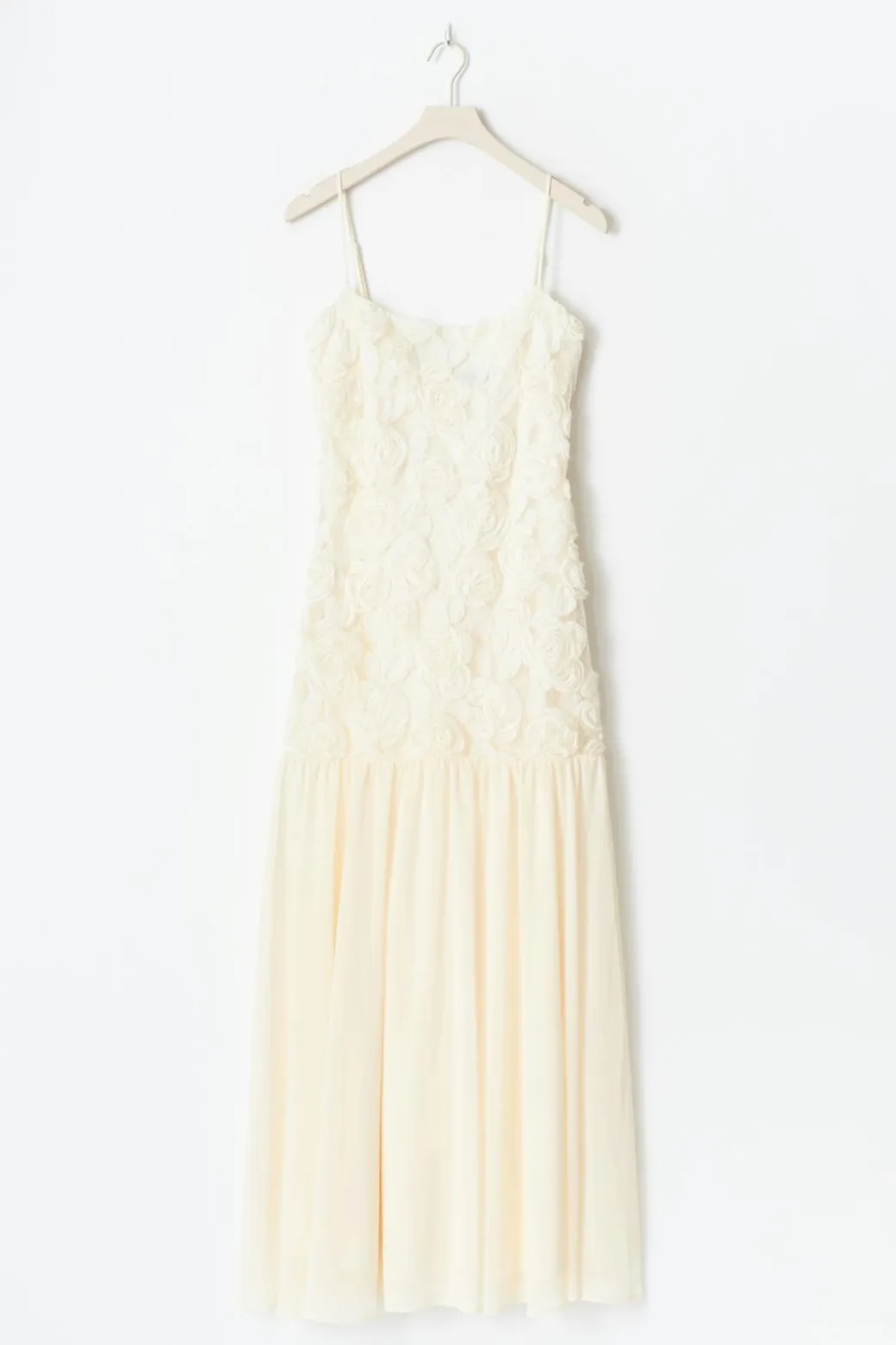 Embroidery dropped waist dress