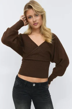 14+ fitted wrap sweater