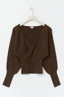 14+ fitted wrap sweater