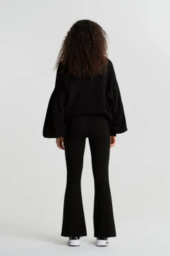 Flare petite jersey trousers