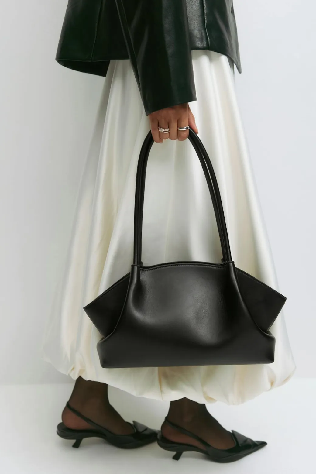 Fold detail shoulder bag