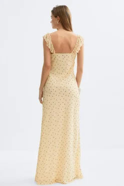 Frill maxi dress