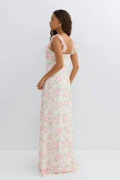 Frill maxi dress