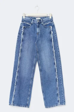 Fringe seam jeans