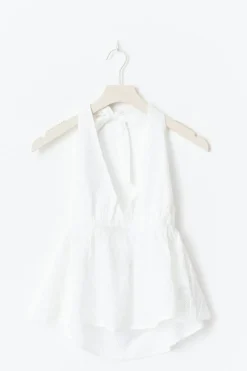 Halterneck anglaise top