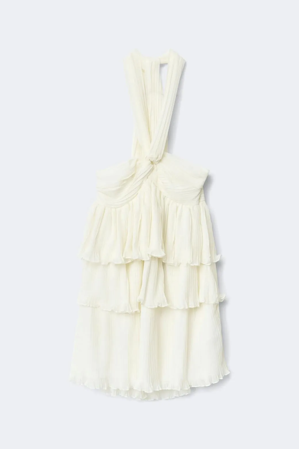 14+ halterneck frill dress