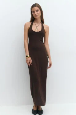 Halterneck midaxi dress