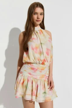 Halterneck mini dress