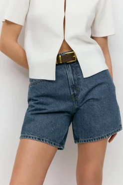 High waist denim shorts