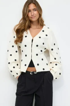 Jacquard knitted cardigan