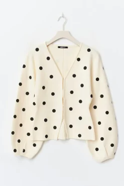 Jacquard knitted cardigan