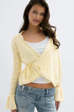 14+ knitted frill cardigan