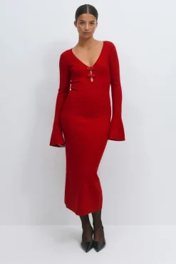 Knitted midi dress