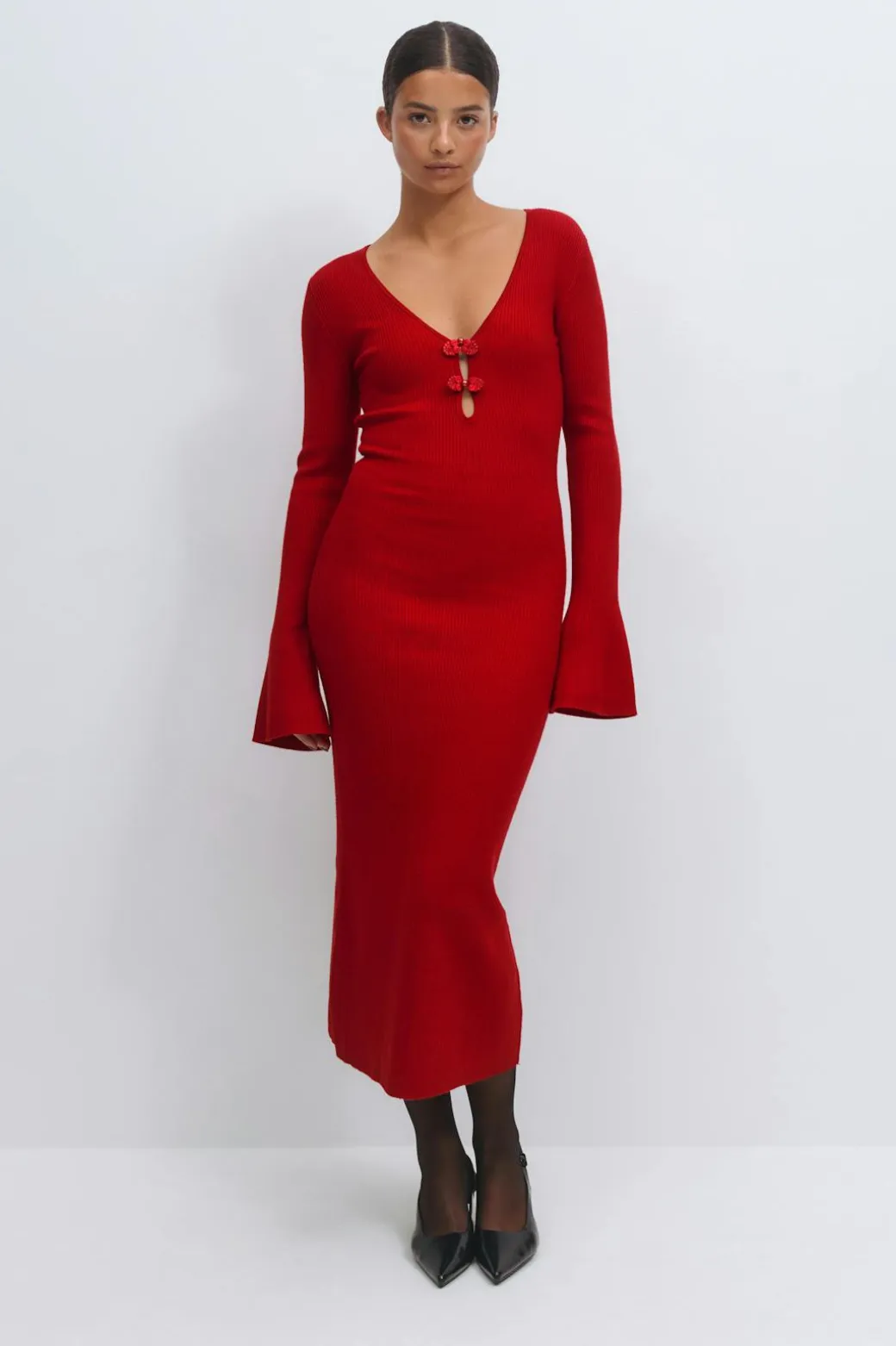 Knitted midi dress