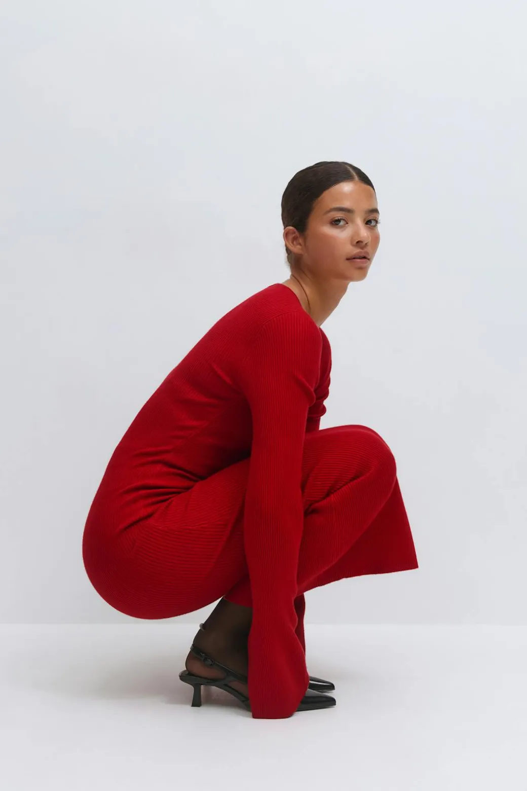 Knitted midi dress