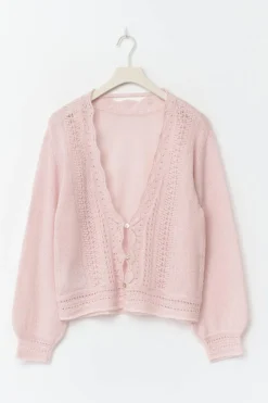 14+ knitted open back sweater