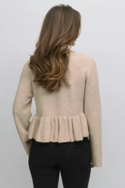 14+ knitted peplum sweater