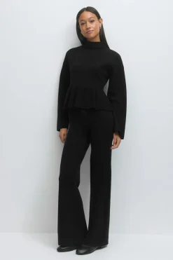 Knitted peplum top