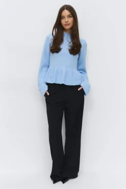 Knitted peplum top