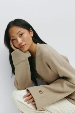 Knitted sculptured cardigan