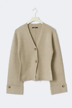 Knitted sculptured cardigan