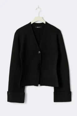 Knitted sculptured cardigan
