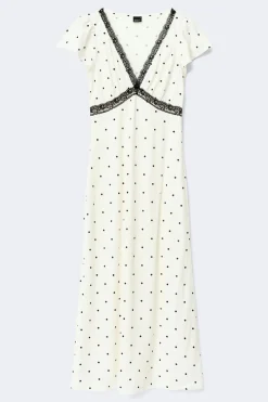 Lace detail midi dress