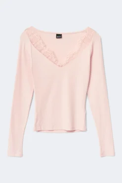 Lace detail top