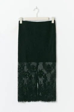 Lace midi skirt