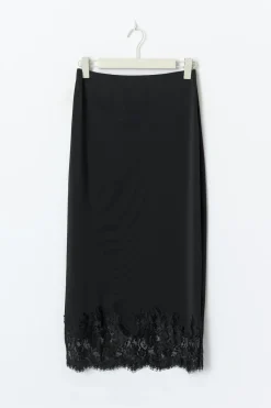 Lace midi skirt