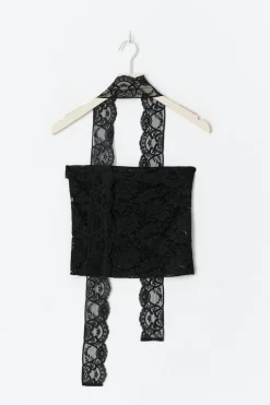 Lace scarf top